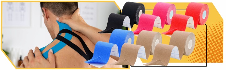 6x TAŚMA KINEZJOLOGICZNA TEJPY KINESIO KINESIOTAPING 5cmx5m TAPE Marka Lewer